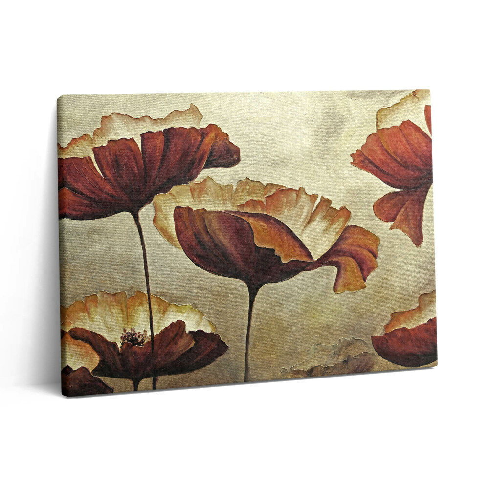 Vászonkép falra 80x60 Festett pipacsok