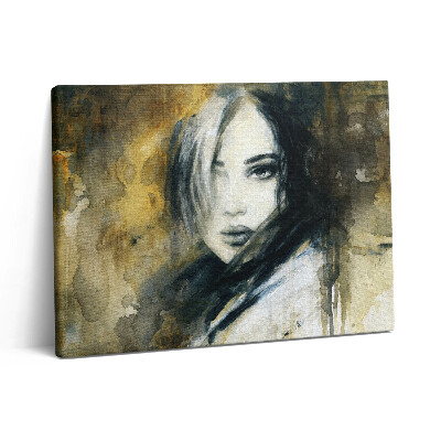 Vászonkép falra 80x60 Egy nő festett portréja