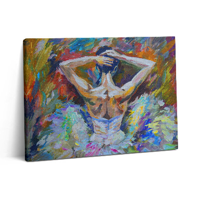 Vászonkép falra 80x60 Festett balerina