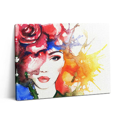 Vászonkép falra 80x60 Színes női portré