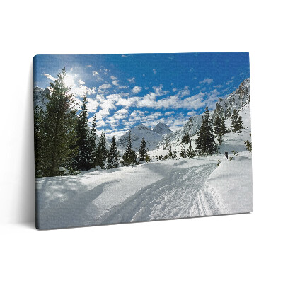 Vászonkép falra 80x60 Hegyvidéki táj télen