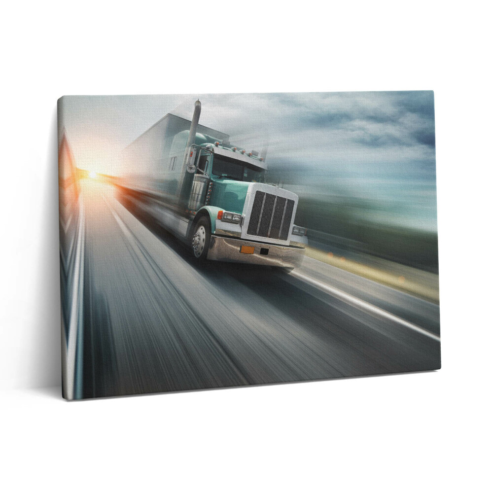 Vászonkép falra 80x60 Teherautó az autópályán