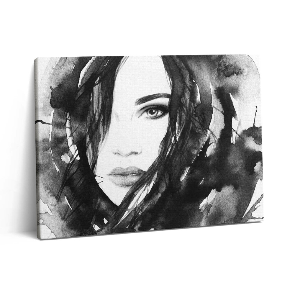 Vászonkép falra 80x60 Akvarell portré egy nőről