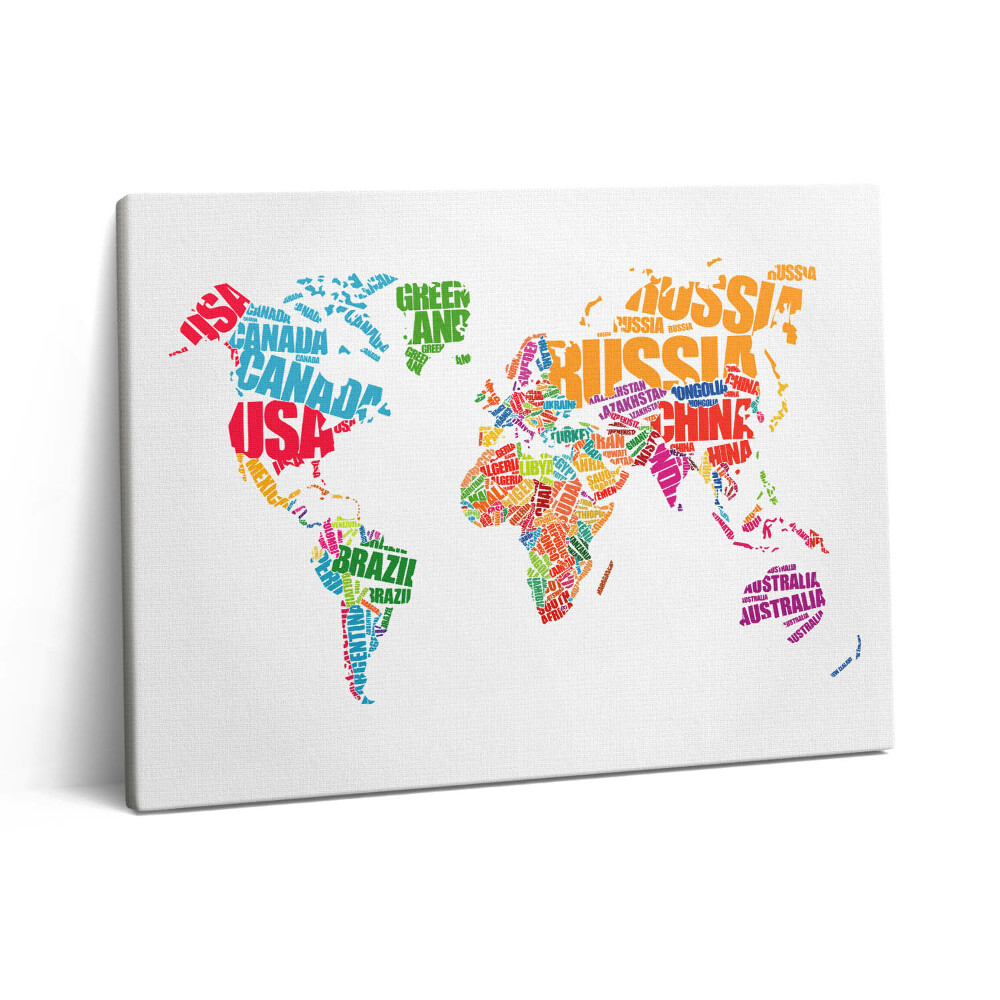 Vászonkép falra 80x60 Világtérkép