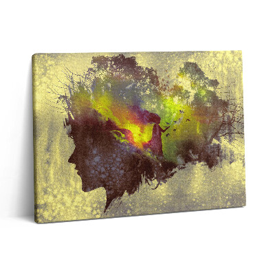 Vászonkép falra 80x60 Nő az erdőben