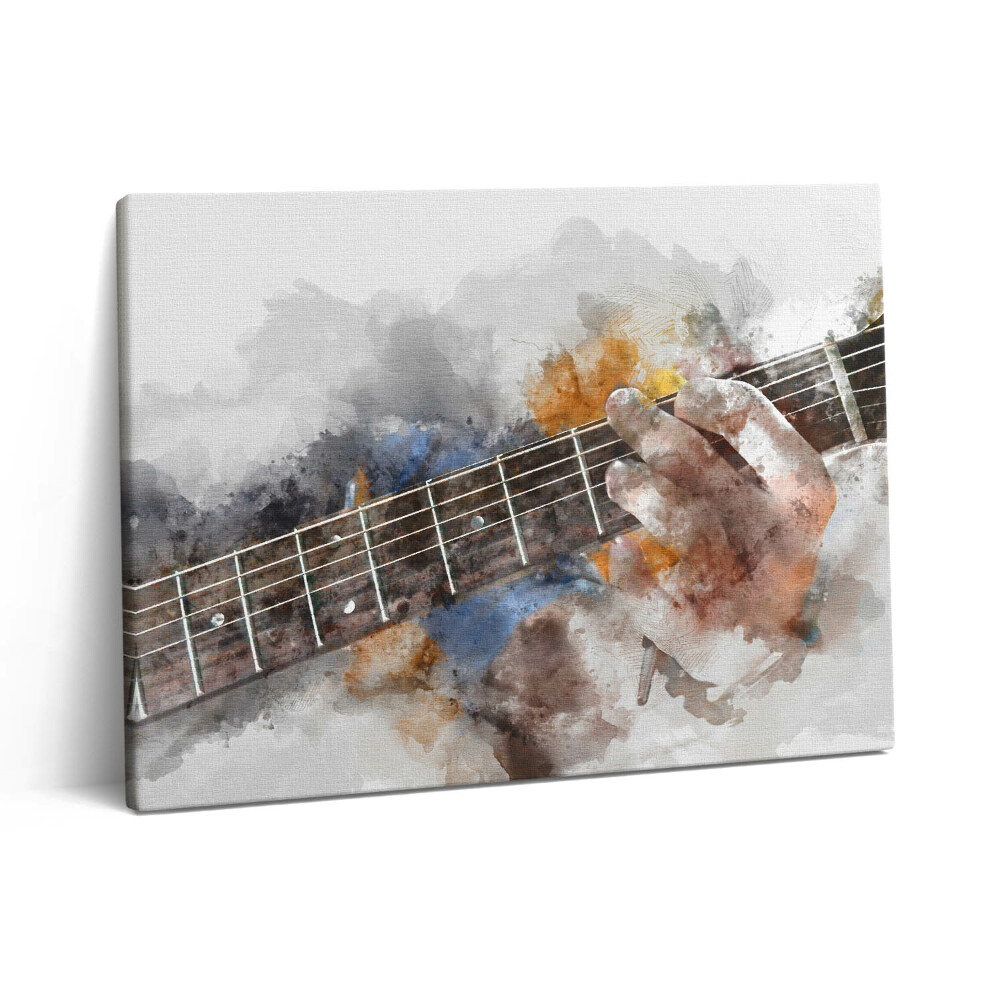 Vászonkép falra 80x60 Festett gitár