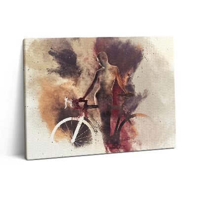 Vászonkép falra 80x60 Nő és kerékpár