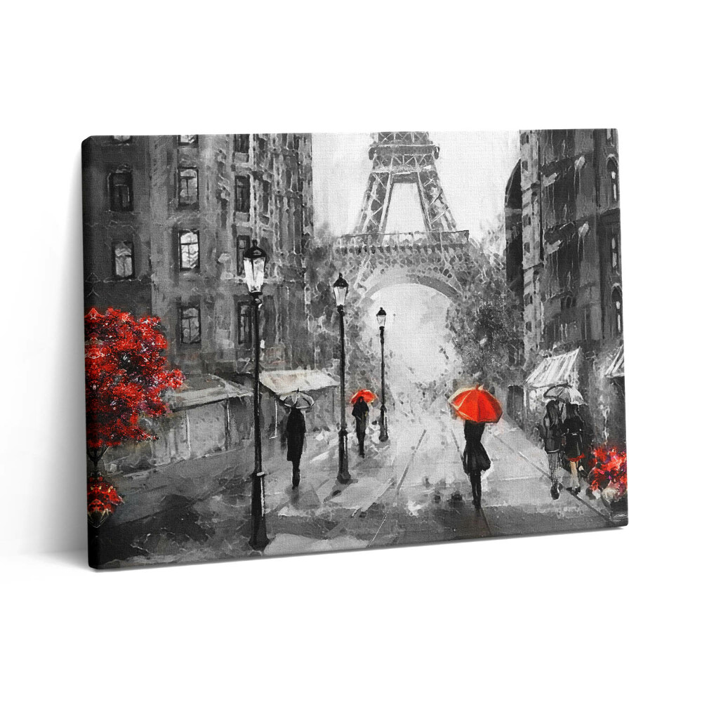 Vászonkép falra 80x60 Párizs utcái és az Eiffel-torony