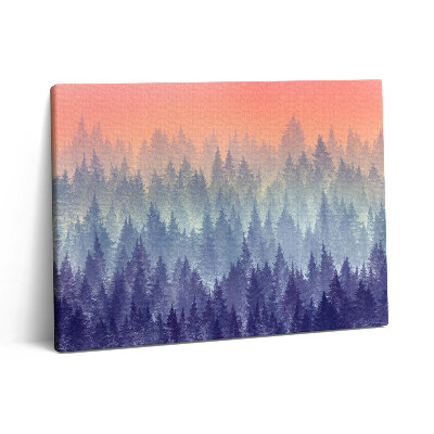 Vászonkép falra 80x60 Erdő a ködben