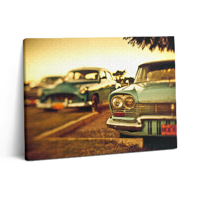 Vászonkép falra 80x60 Régi autók - autók gyűjteménye