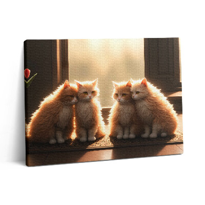 Vászonkép falra 80x60 Édes macskák