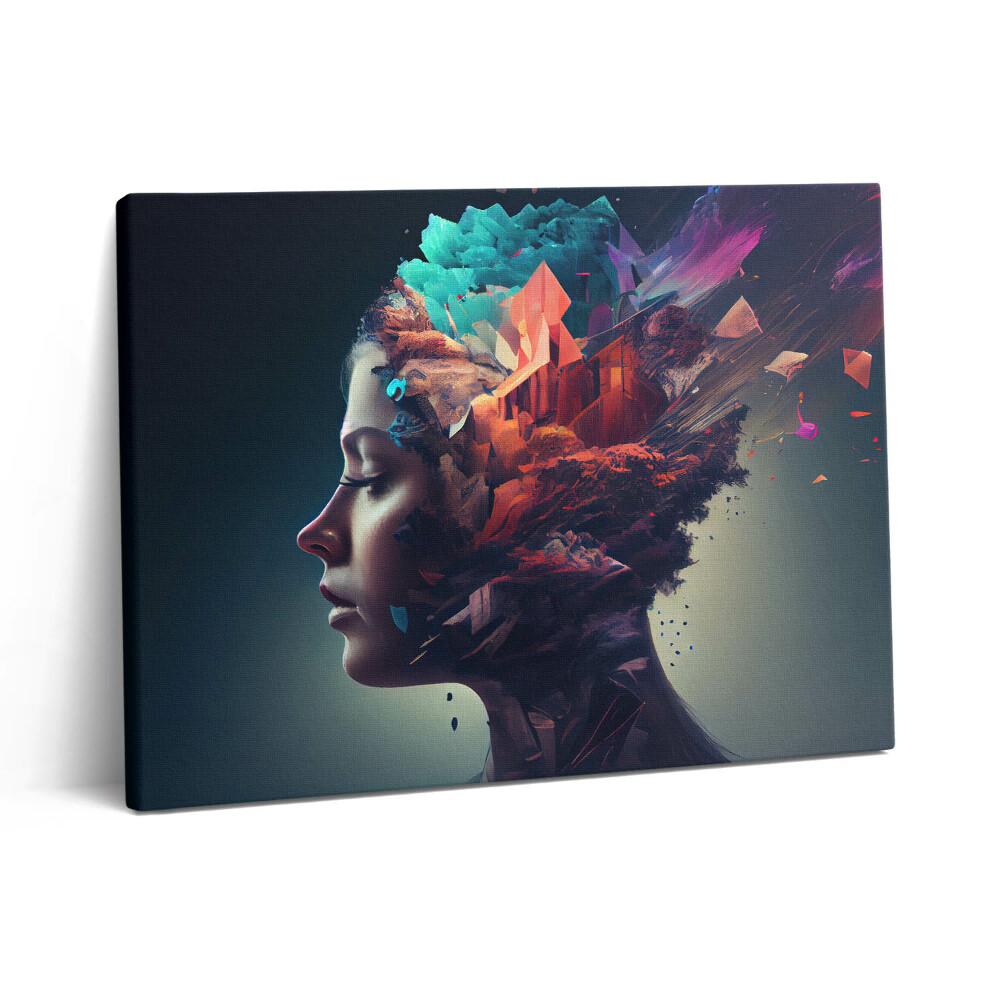 Vászonkép falra 80x60 Absztrakt nő érzelmek