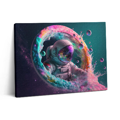 Vászonkép falra 80x60 Színes űrhajósok egy felhőben