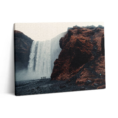 Vászonkép falra 80x60 Izlandi tájkép vízesés