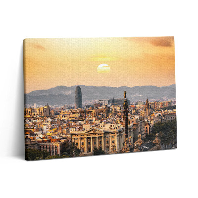 Vászonkép falra 80x60 A barcelonai Sagrada Familia tájképe