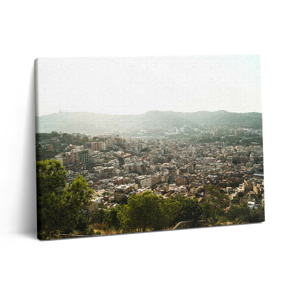 Vászonkép falra 80x60 Barcelona panorámája a Montjuic-on