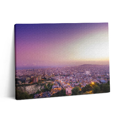 Vászonkép falra 80x60 Bunkerek Barcelonában El Carmel