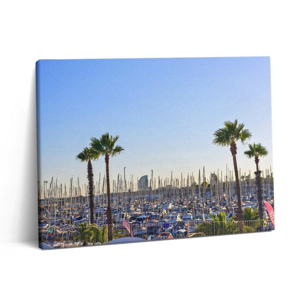 Vászonkép falra 80x60 Barcelona olimpiai kikötője Katalónia
