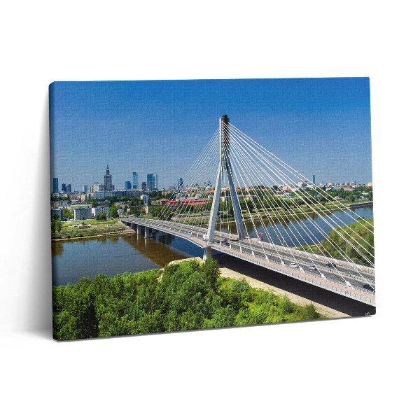 Vászonkép falra 80x60 Varsói híd a Visztulán