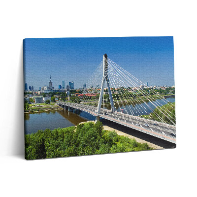Vászonkép falra 80x60 Varsói híd a Visztulán