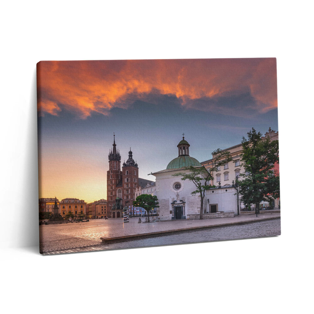 Vászonkép falra 80x60 Krakkó fő piactere