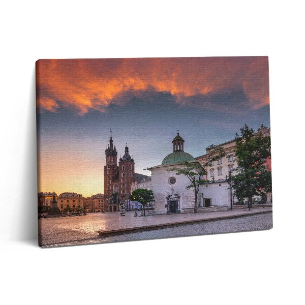 Vászonkép falra 80x60 Krakkó fő piactere