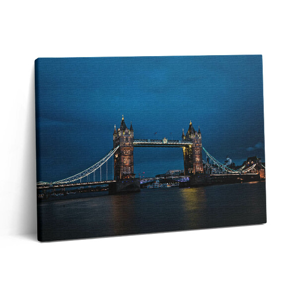 Vászonkép falra 80x60 Tower Bridge Londonban éjszaka