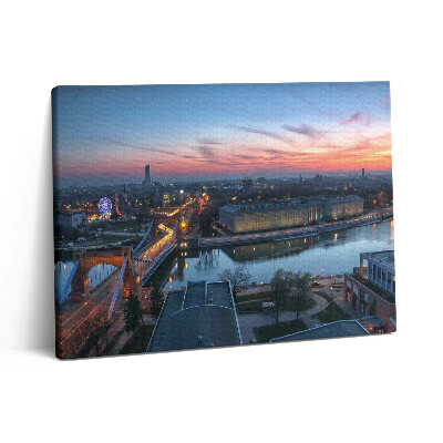 Vászonkép falra 80x60 Wroclaw madártávlatból