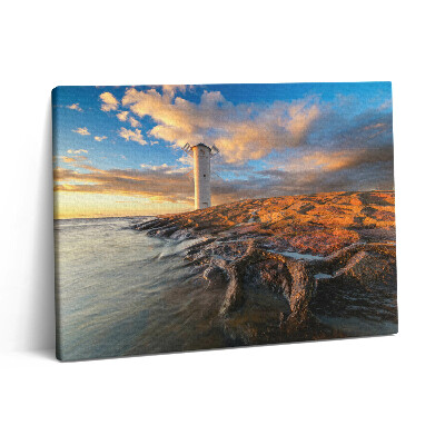 Vászonkép falra 80x60 Világítótorony a Balti-tengerről