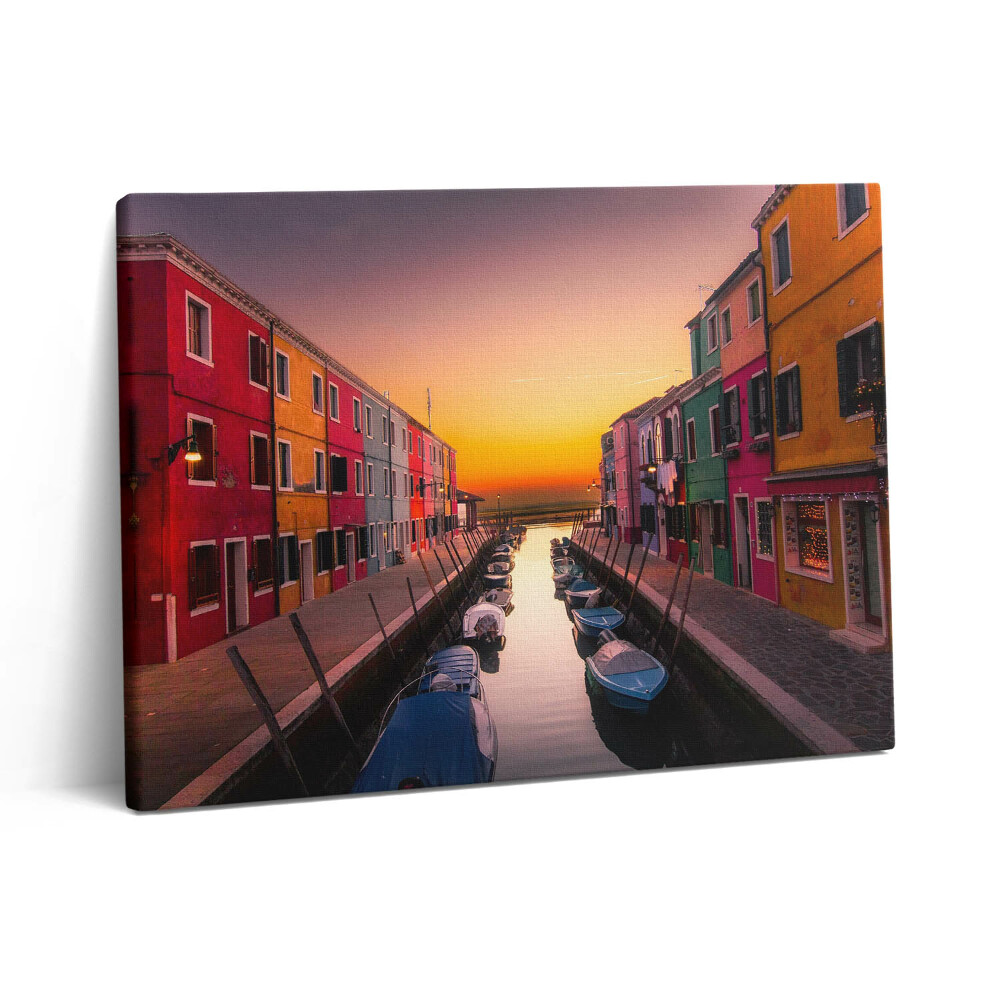 Vászonkép falra 80x60 Hajók és víz Olaszországban