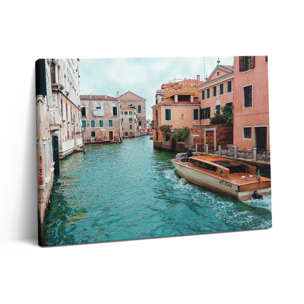 Vászonkép falra 80x60 Motorcsónak a folyón