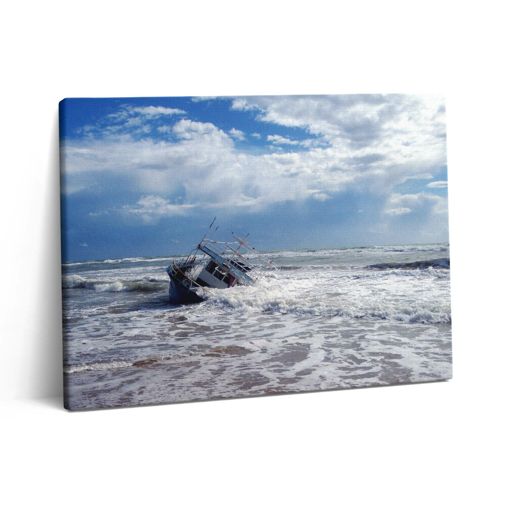 Vászonkép falra 80x60 Elsüllyedt hajó Szicíliában