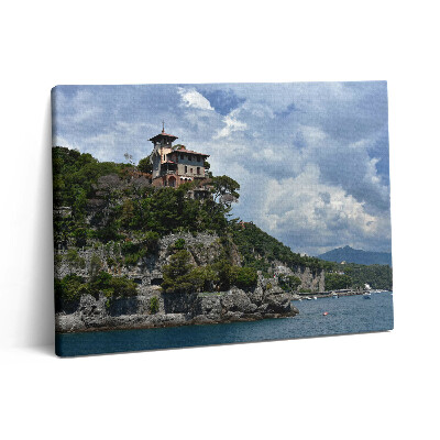 Vászonkép falra 80x60 Portofino sziklás hegye