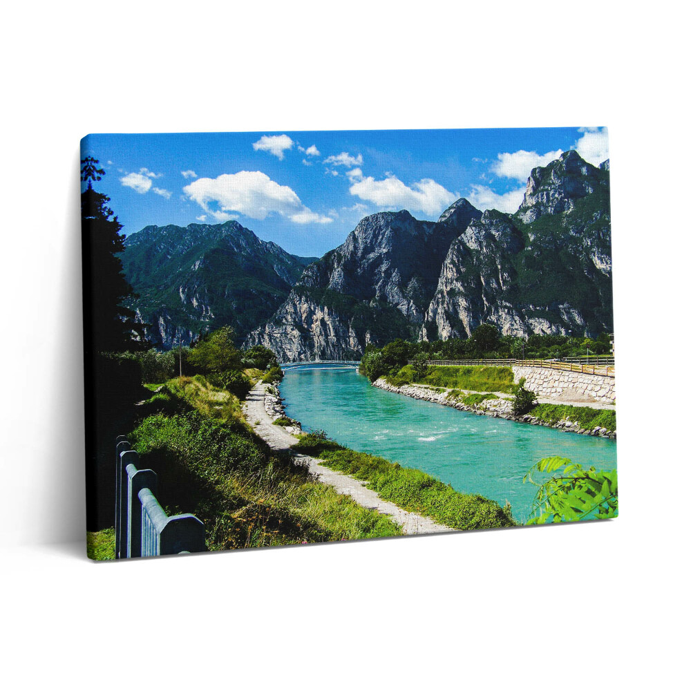 Vászonkép falra 80x60 Víztározó a Garda-tónál