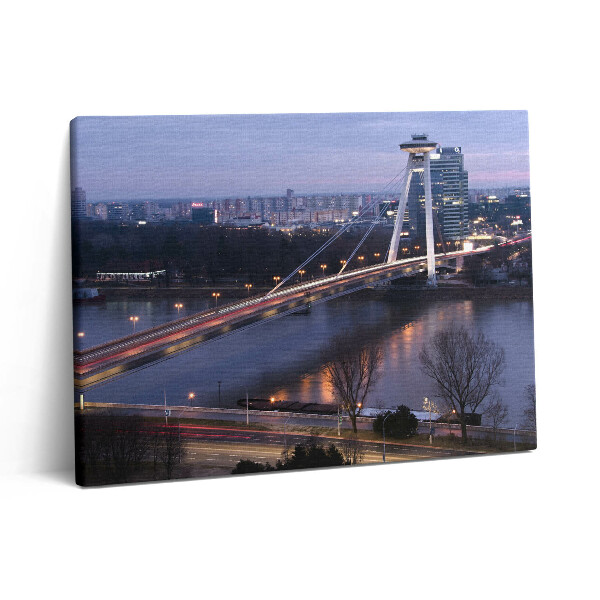 Vászonkép falra 80x60 UFO-híd a Duna felett Pozsonyban