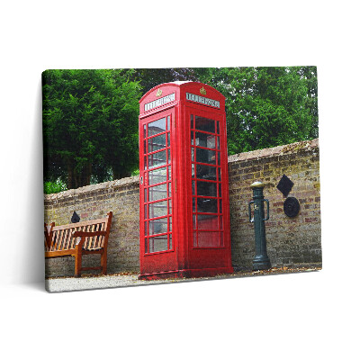 Vászonkép falra 80x60 Piros telefonfülke