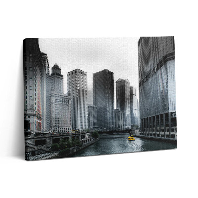 Vászonkép falra 80x60 Városi égbolt hajó