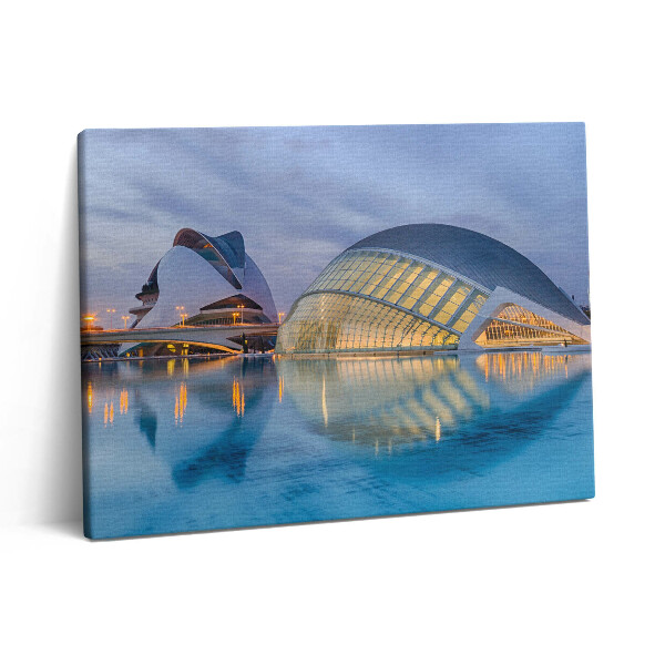 Vászonkép falra 80x60 Naplemente város