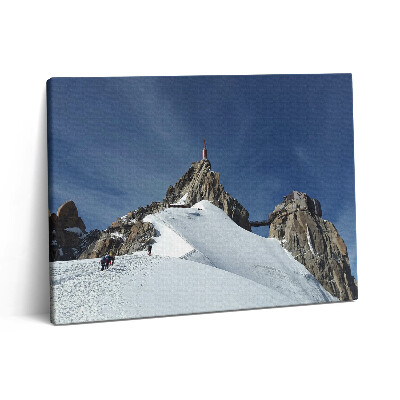 Vászonkép falra 80x60 Hegy teteje télen