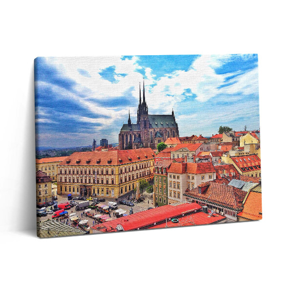 Vászonkép falra 80x60 Brno látképe