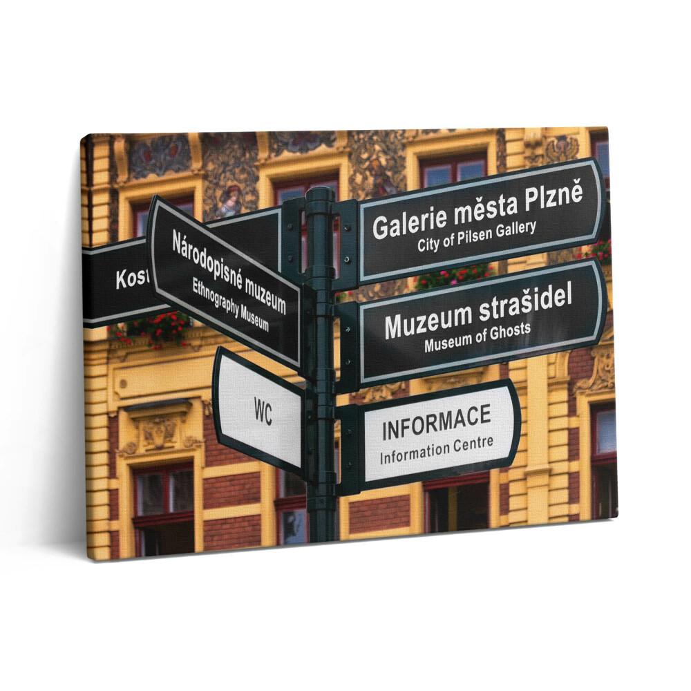 Vászonkép falra 80x60 Pilseni jelző