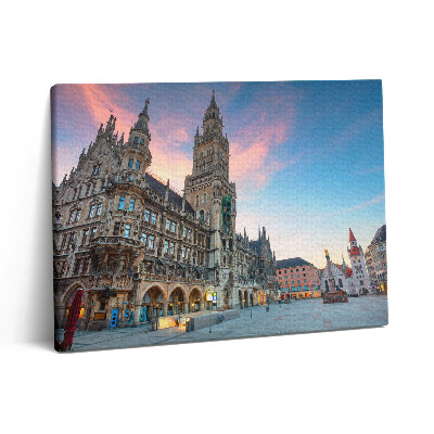 Vászonkép falra 80x60 Marienplatz Münchenben
