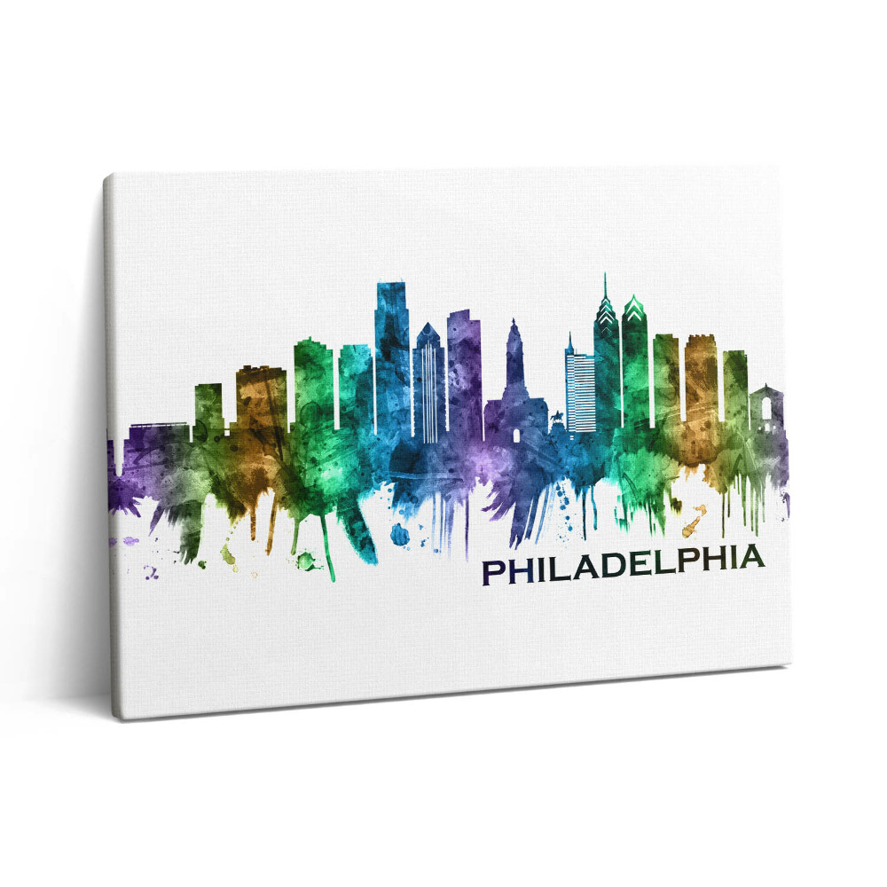 Vászonkép falra 80x60 Színes illusztráció Philadelphia