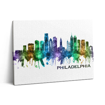Vászonkép falra 80x60 Színes illusztráció Philadelphia
