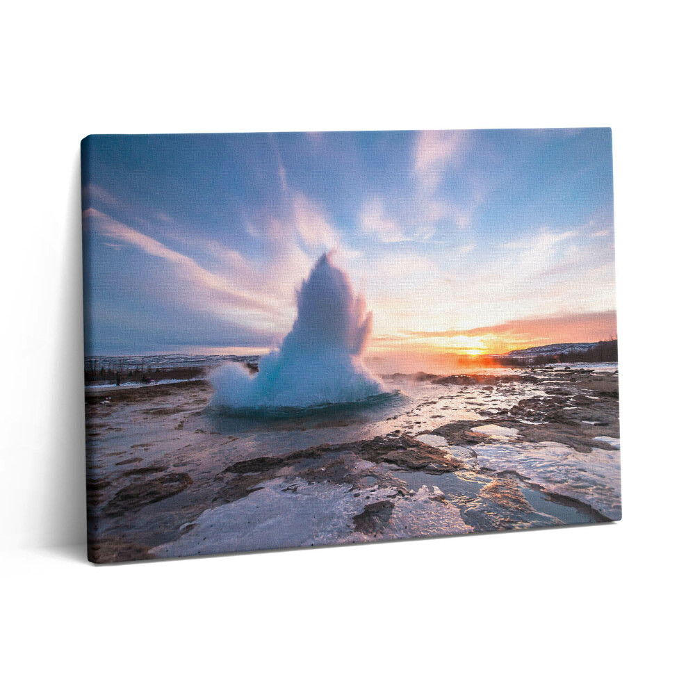 Vászonkép falra 80x60 Gejzír Izland szigetén