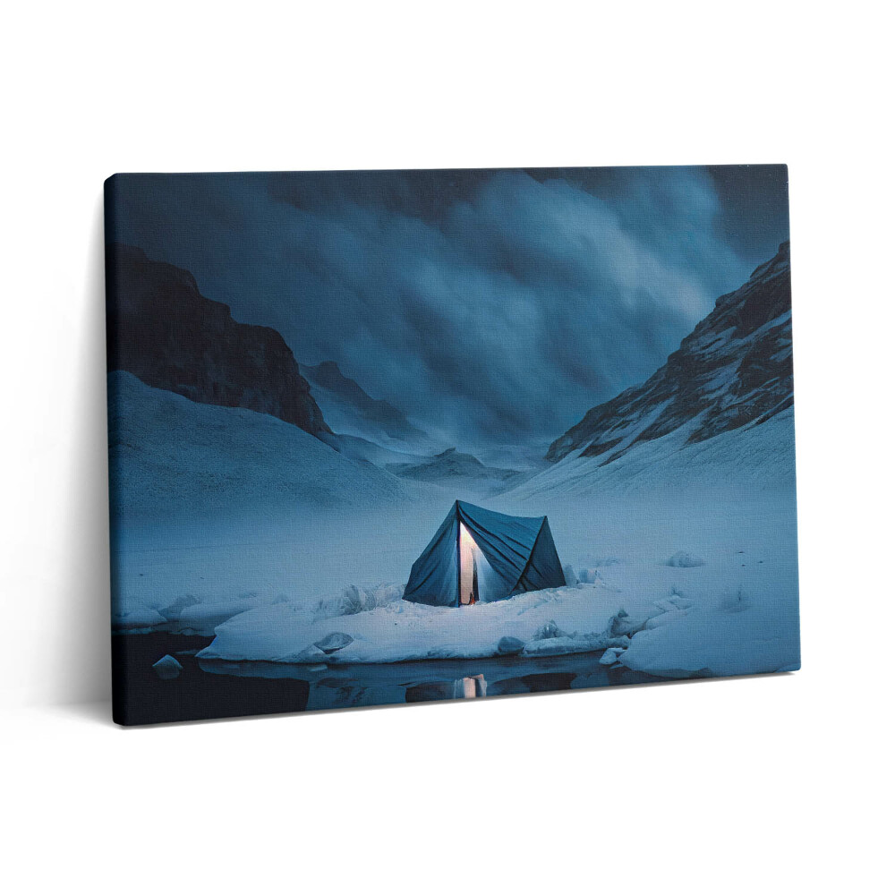 Vászonkép falra 80x60 Sátor az izlandi hegyekben
