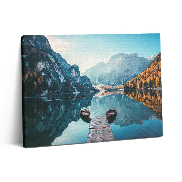 Vászonkép falra 80x60 Csónakok a tavon