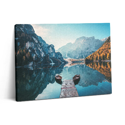 Vászonkép falra 80x60 Csónakok a tavon