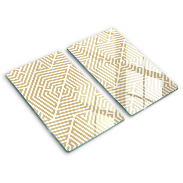 Tűzhelyvédő üveglap 2 darab Geometrikus vonalak