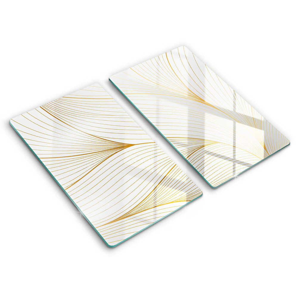 Tűzhelyvédő üveglap 2 darab Modern vonalak minta